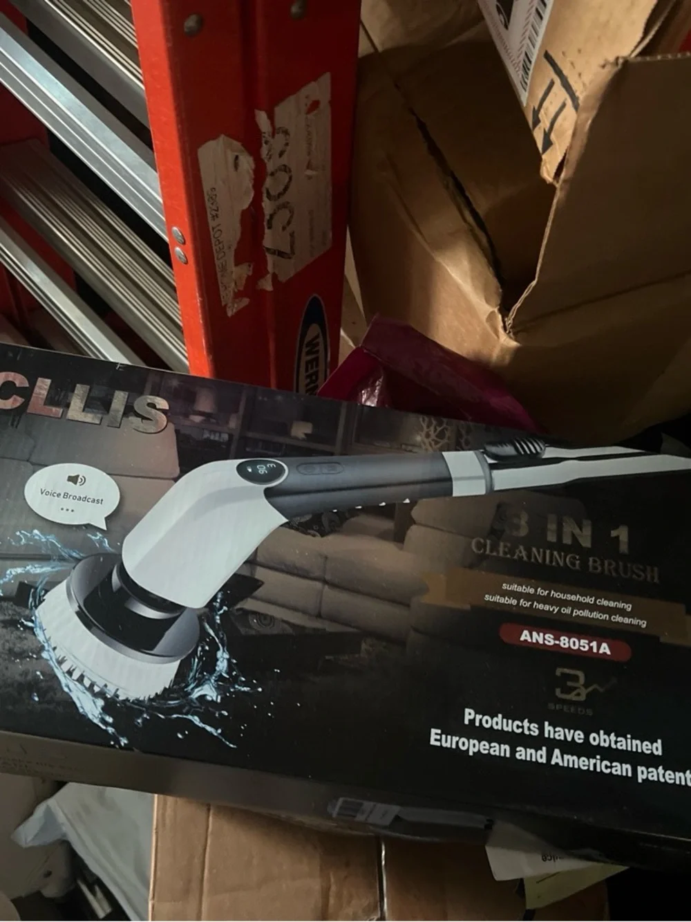 ANS-8051A White 3-in-1 Electric Cleaning Brush